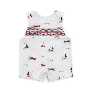 Edgehill Collection 3T Romper Sailboats Red White Blue NWT